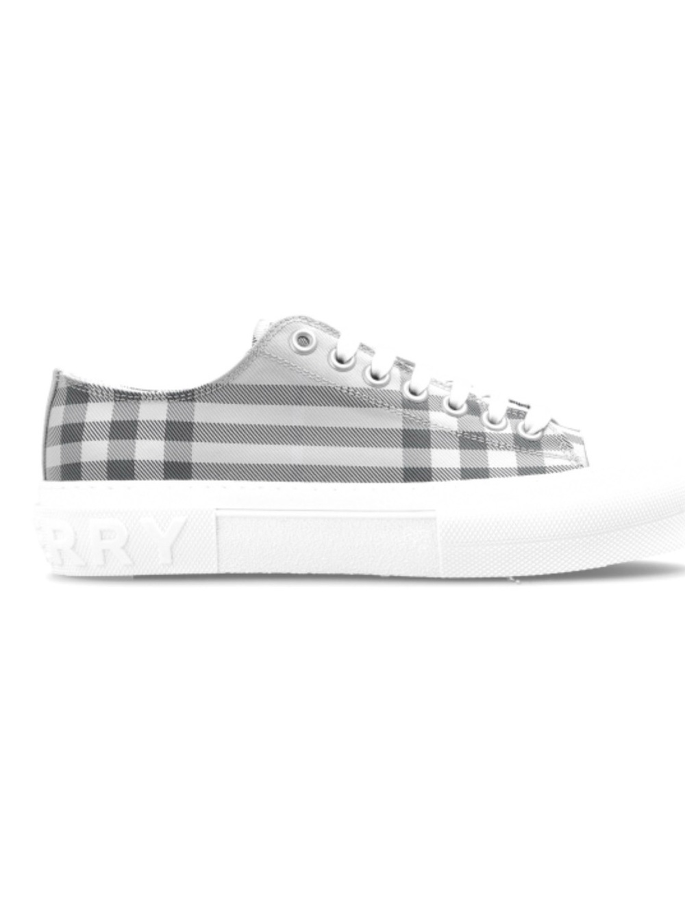 BURBERRY JACK CHECK LOW TOP SNEAKER GREY, US 7 EUR 40 SHOES $709